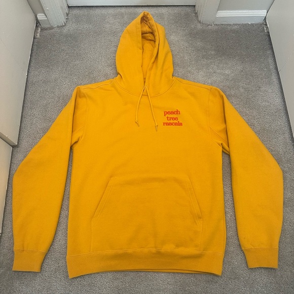 Peach Tree Rascals Hoodie ‘I Know The Rascal’ In Yellow Size Medium - Picture 1 of 9